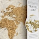 image 4 of Splosh Travel Map Cork Board World Small Grey