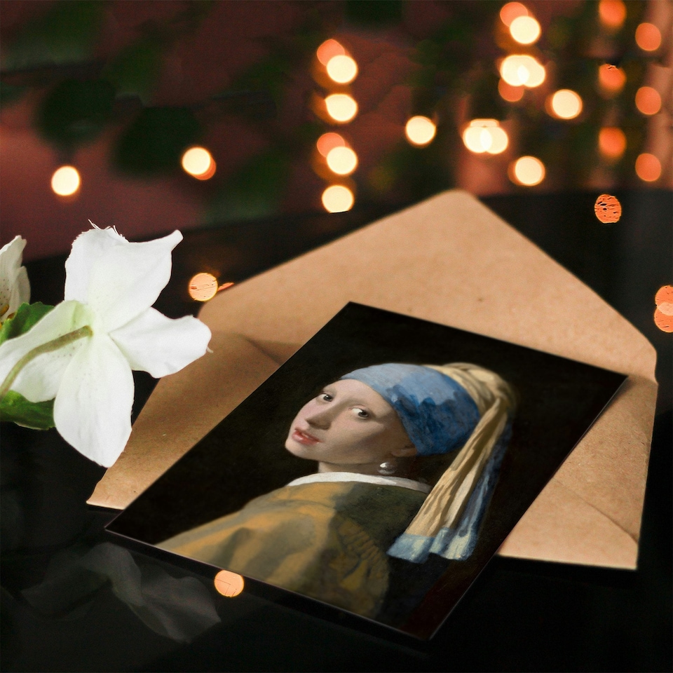 image 1 of Johannes Vermeer Art Card Girl with a Pearl Earring