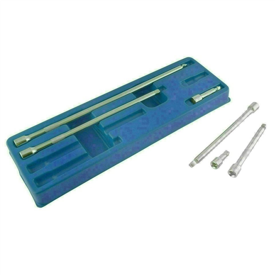 image 1 of 1/4" Drive Wobble Swivel Socket Extension Bar Set 6pcs 50mm - 275mm Bergen