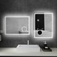 image 2 of kleankin LED Lighted Bathroom Mirror with 3X Magnifying Mirror, Anti-Fog