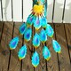 image 8 of Outsunny Peacock Garden Statue, Metal Garden Gift with Stakes, Multi-Colour