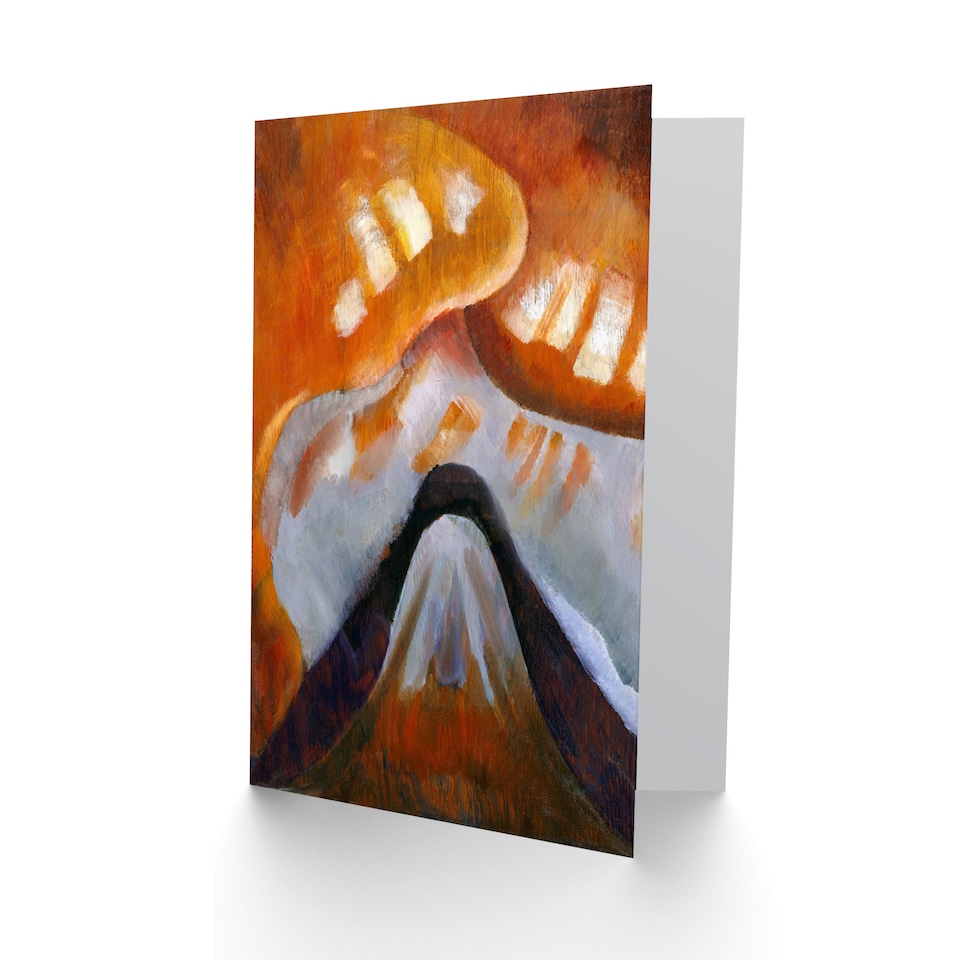 image 1 of Arthur Dove Art Card Mountain and Sky Abstract Landscape