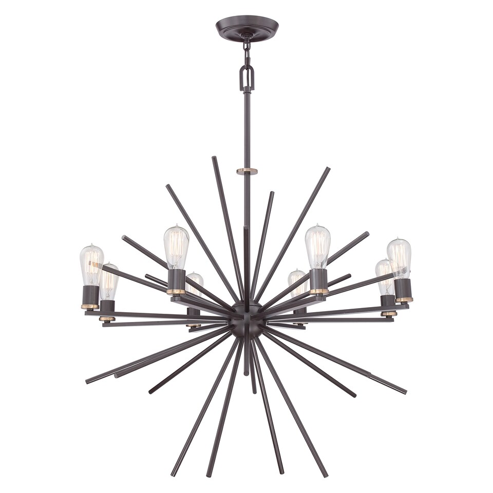 Carnegie 8 Light Ceiling Pendant Western Bronze Finish, E27
