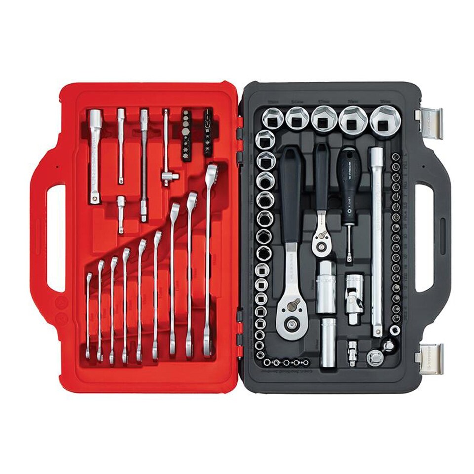 image 1 of Facom RSL.151-EPW82PB 82-Piece 1/4in & 1/2in Drive Metric Socket Set in TWIN BOX Case.