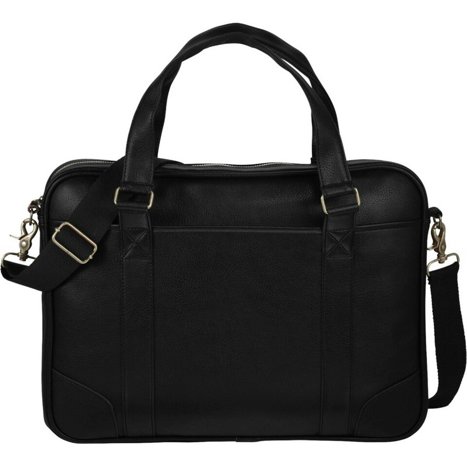 image 1 of Avenue Oxford 15.6in Laptop Slim Briefcase - Solid Black - 39 x 5 x 30cm Black