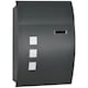 image 6 of HOMCOM Weatherproof Wall Mounted Letter Box Post Box with Keys Anthracite Grey Grey