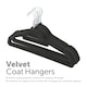 image 4 of KAV Velvet Hangers For Coat, Clothes, Trouser, Dress  Non Slip, Slim, Space Saving Hanger For Home, Black Hanger 20