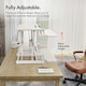image 3 of VonHaus Height Adjustable White Standing Desk Converter, 80cm Length | White