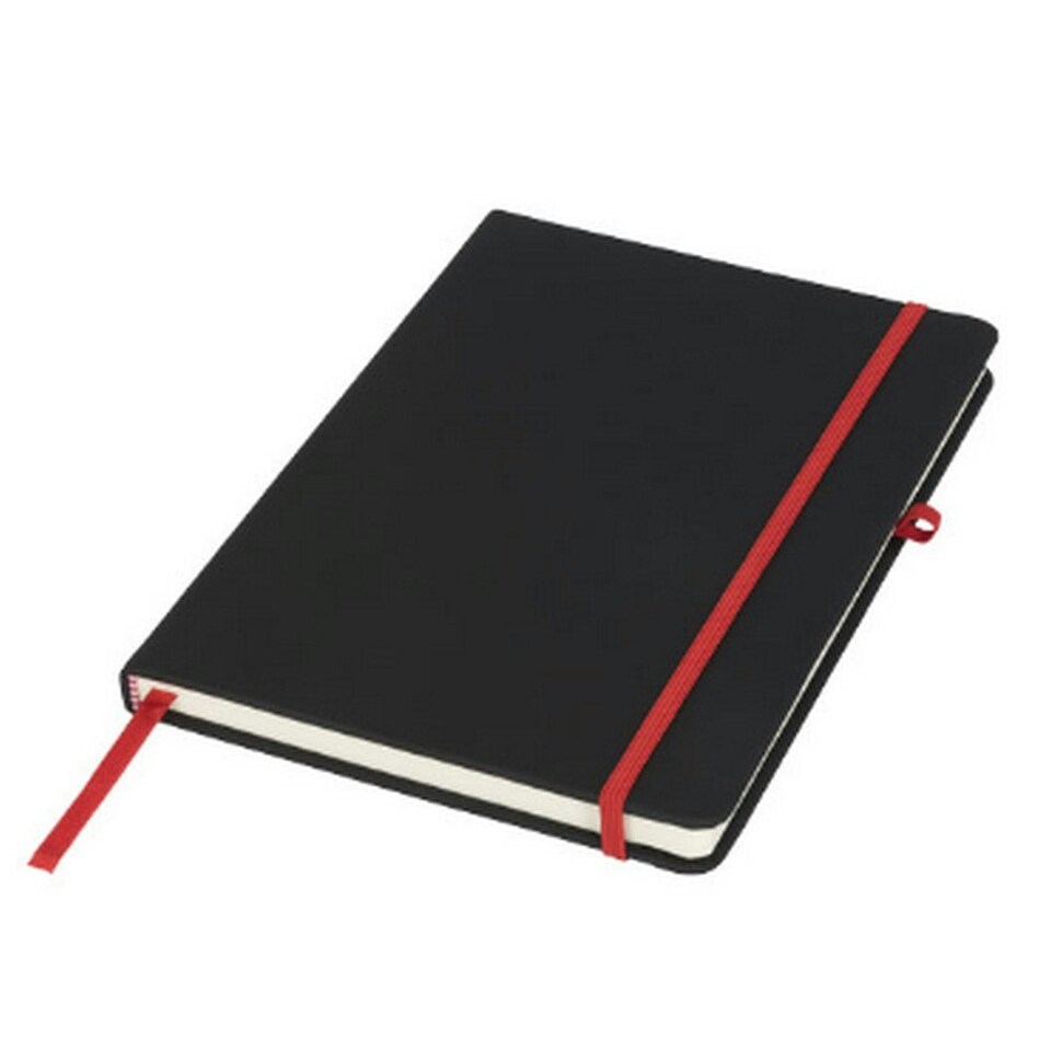 Bullet Noir Notebook - Solid Black/Red - Medium