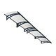 image 1 of Patio Cover Aquila Door Awning Canopy 4100 Clear - Acrylic - L412 x W91.5 x H17.5 cm - Grey | Grey
