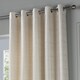 image 3 of Paoletti Jupiter Chenille Jacquard Eyelet Curtain Pair Ivory/Gold (W)229cmx (D)137cm | Cream | Ivory/Gold | One Size