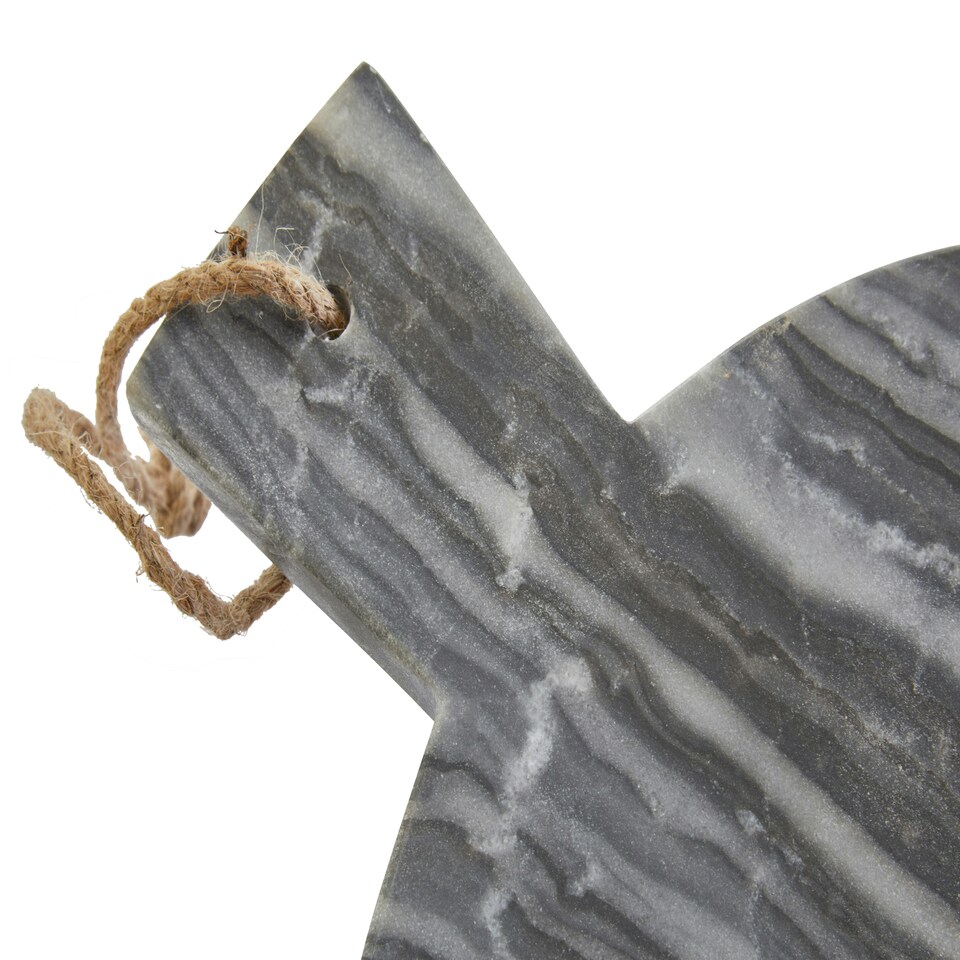 image 1 of Interiors By Premier Grey Marble Round Paddle Serving Board, Durable Natural Stone Board For Kitchen Use