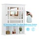 image 2 of COSTWAY Bathroom Wall Storage Cabinet Medicine Organizer White White