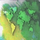 image 3 of World Map Yellow And Green (Canvas Print) 60" x 40"