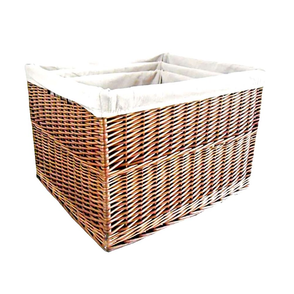 Set of 3 Somerset Rectangular Lined Log Baskets