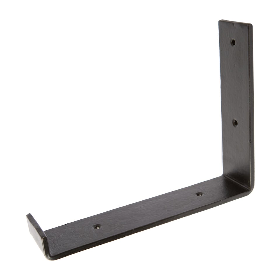 image 1 of Hammer & Tongs Scaffold Board Iron Shelf Bracket - D235mm - Black