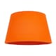image 1 of Traditional 30cm Vivid Orange Linen Fabric Drum Table/Pendant Shade 60w Maximum | Orange