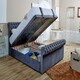 image 1 of Santino Divan Ottoman with matching Footboard Plush King Bed Frame - Steel