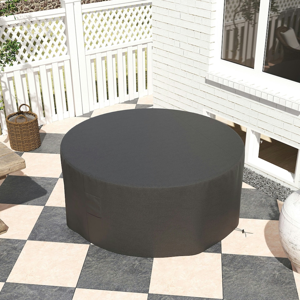 image 1 of Outsunny Large Outdoor Set Round Cover Garden Furniture Waterproof