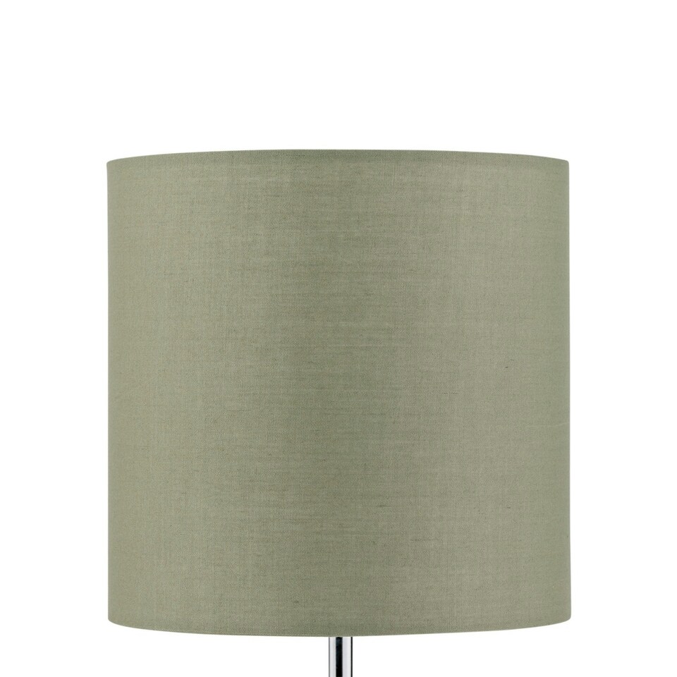 image 1 of Set of 2 Sage Green Textured Cotton 17cm Table Lamp Shades Green