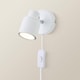 image 4 of ValueLights Benton White IP44 Wall Light With Cable Plug | White