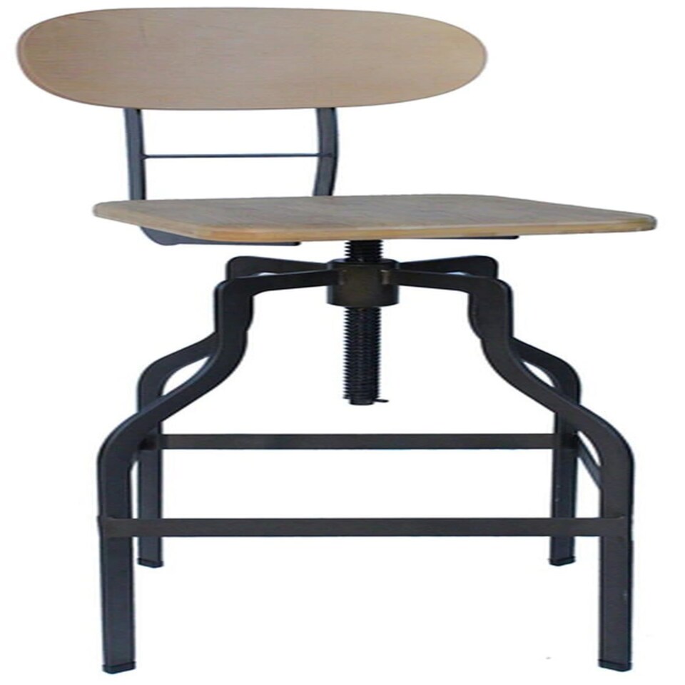 Zapopi Industrial Adjustable Bar Stool - N/A