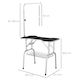 image 7 of PawHut Pet Foldable Grooming Table w/ Adjustable Arm Non-Slip Tabletop Leash