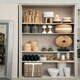 image 2 of Interiors by Premier Hurricane Candle Holder, Eco-Friendly Rattan and Iron Frame Candle Holder, Rustic Design with Sleek Handle Cream