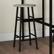 image 8 of HOMCOM 3 Piece Bar Set, Industrial Kitchen and Chair Set Grey