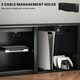 image 7 of HOMCOM 160cm TV Unit w/ LED Lights for 65" TV Modern TV Stand Cabinet Black