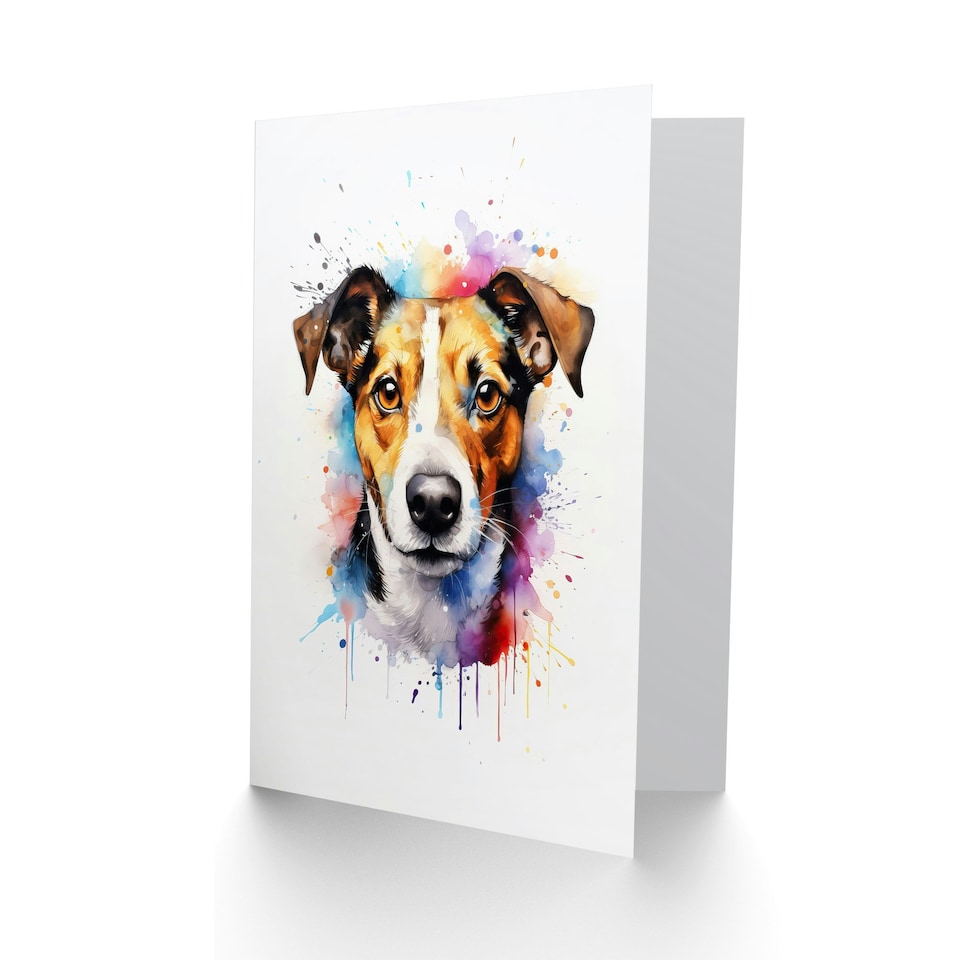 image 1 of Jack Russell Lovers Gift Watercolour Pet Art Card