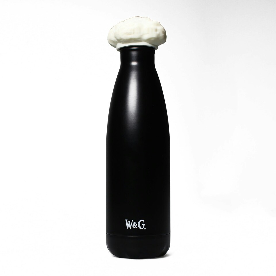 image 1 of Water Bottle Metal (500ml) 3D Lid - Wallace & Gromit (Shaun)