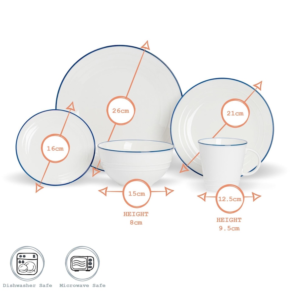 image 1 of Nicola Spring 20 Piece White Farmhouse Dinner Set