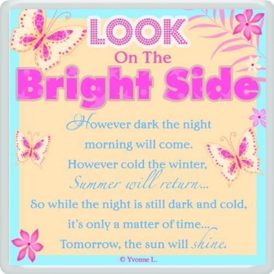 image 1 of Look On The Bright Side... Sentimental Fridge Magnet - Christmas, Birthday Gift