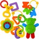 image 2 of The Magic Toy Shop Baby Rattles and Teethers 6 Piece Newborn Sensory Toys
