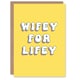 image 1 of Wifey For Lifey Fun Cute Retro Yellow Woman Her Birthday Card