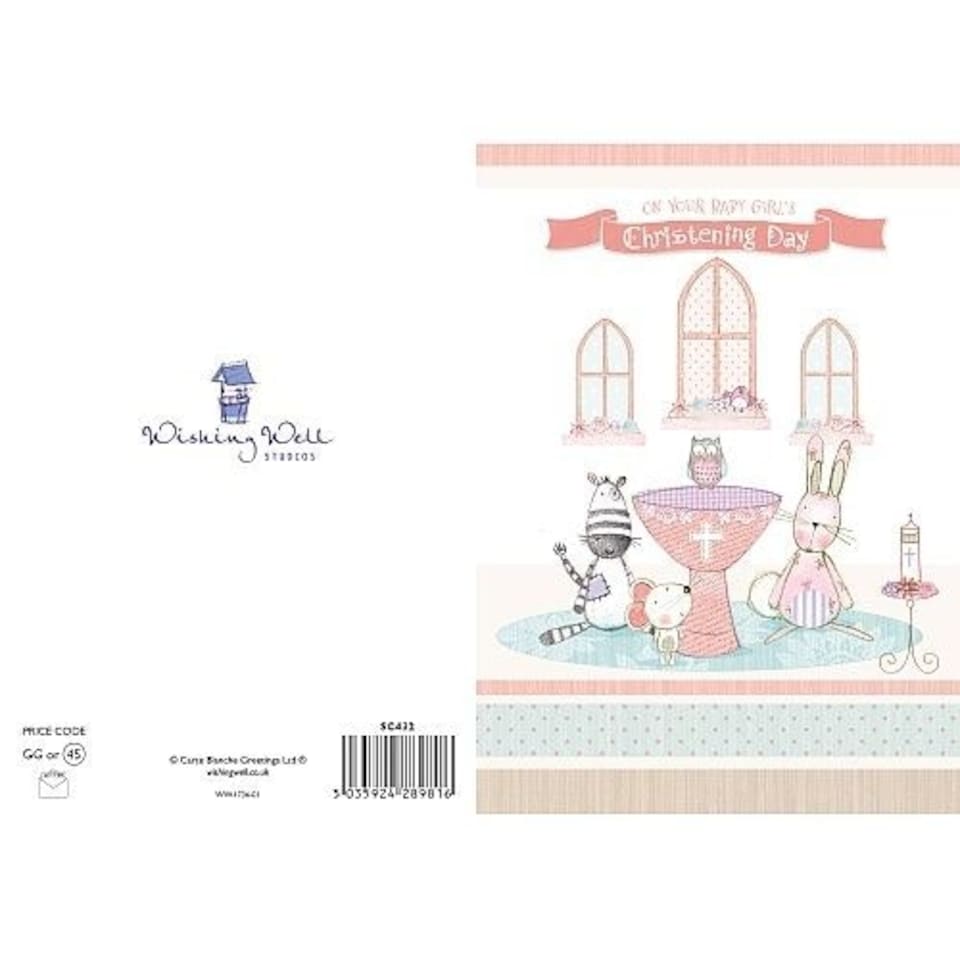 image 1 of Baby Girl Christening Day Congratulations Greeting Card Day