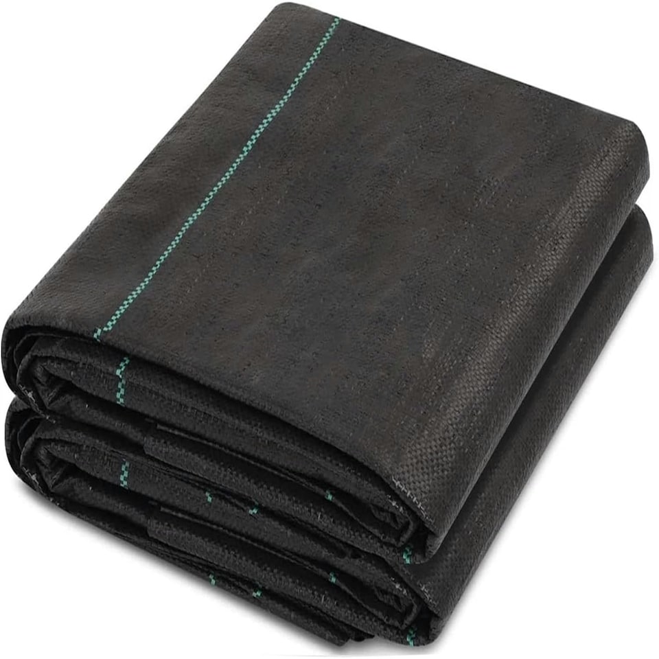 image 1 of Heavy Duty Weed Control Membrane Garden Barrier Fabric for Landscaping Cover N/A