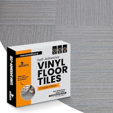 NOVECRAFTO Self Adhesive Vinyl Floor Tiles 45x45cm Carpet Effect Peel and Stick