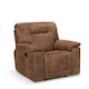 image 1 of Faux Leather Suede Brown Manual Recliner Chair MURCIA