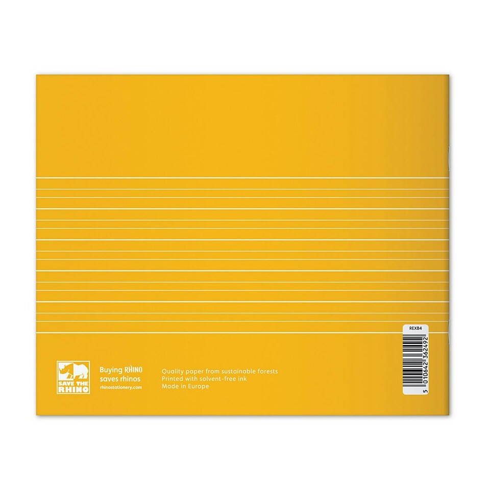 image 1 of Rhino 6.5 x 8" Handwriting Book 32 Page Yellow Narrow Lined Exercise Book