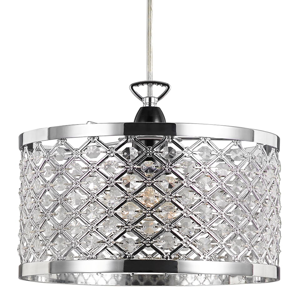 image 1 of Modern Sparkly Ceiling Pendant Light Shade with Clear Beads | Clear