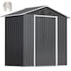 image 1 of Outsunny 6.5 x 3.5ft Metal Garden Shed, Outdoor Storage Shed for Tool Organization with Double Sliding Doors and 4 Vents for Garden, Patio, Dark Grey