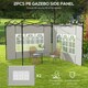 image 3 of Outsunny Gazebo Side Panels for 3x3(m) or 3x6m Gazebo Canopy, 2 Pack, White