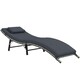image 1 of Outsunny Folding Rattan Sun Lounger Outdoor Chair with Cushion, Grey