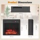 image 2 of COSTWAY Electric Fireplace Insert Fireplace Heater Black