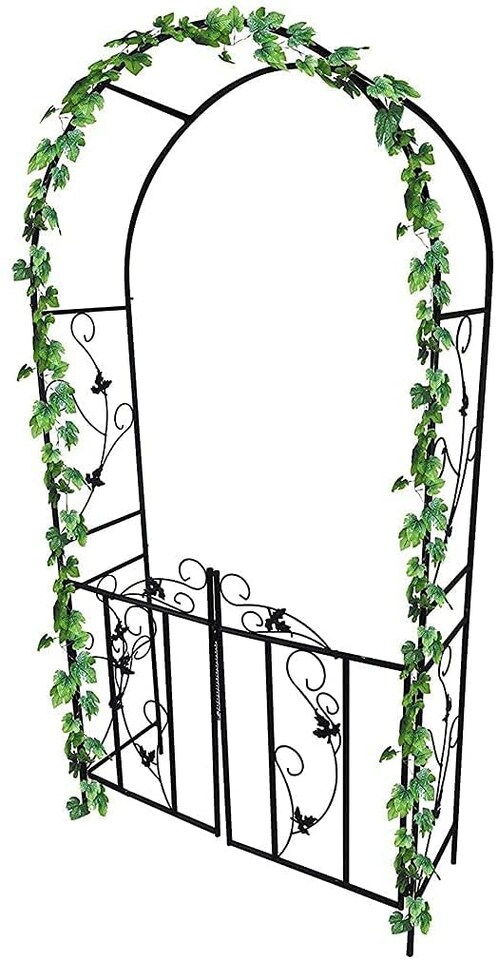 image 1 of Marco Paul 2.1m Steel Frame Garden Arch With Gate