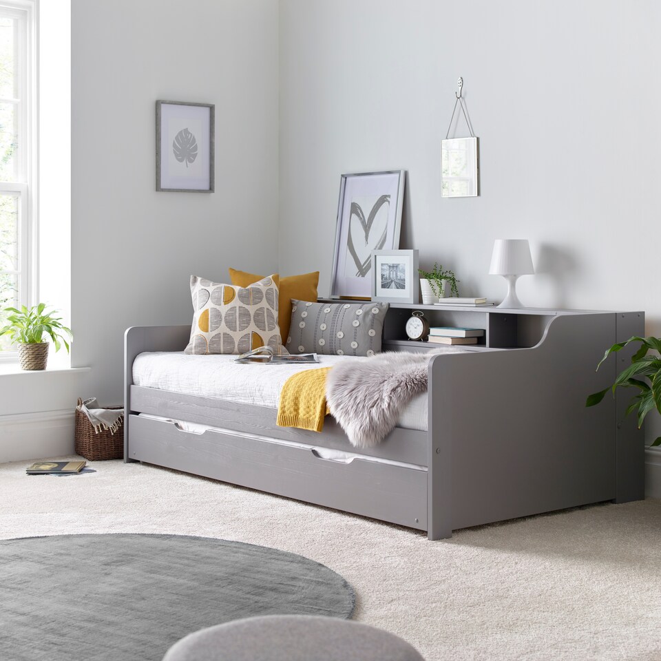 image 1 of Tyler Grey Guest Bed And Trundle