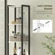 image 6 of HOMCOM Tall Bathroom Storage Cabinet with 3 Shelves, 30 x 30 x 170 cm, White