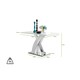 image 5 of Furniturebox Atlanta Chrome Metal And White High Gloss 4 Seater Dining Table